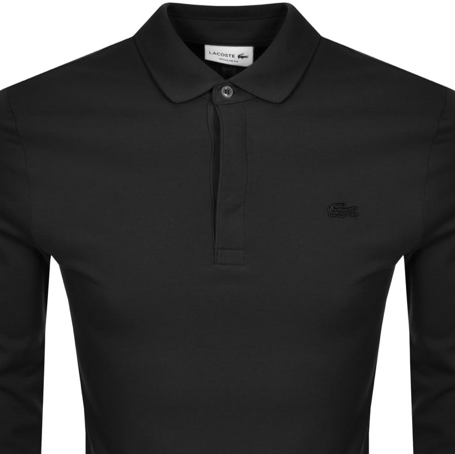Alternative Image for ProductLacoste Long Sleeved Polo T Shirt Black2